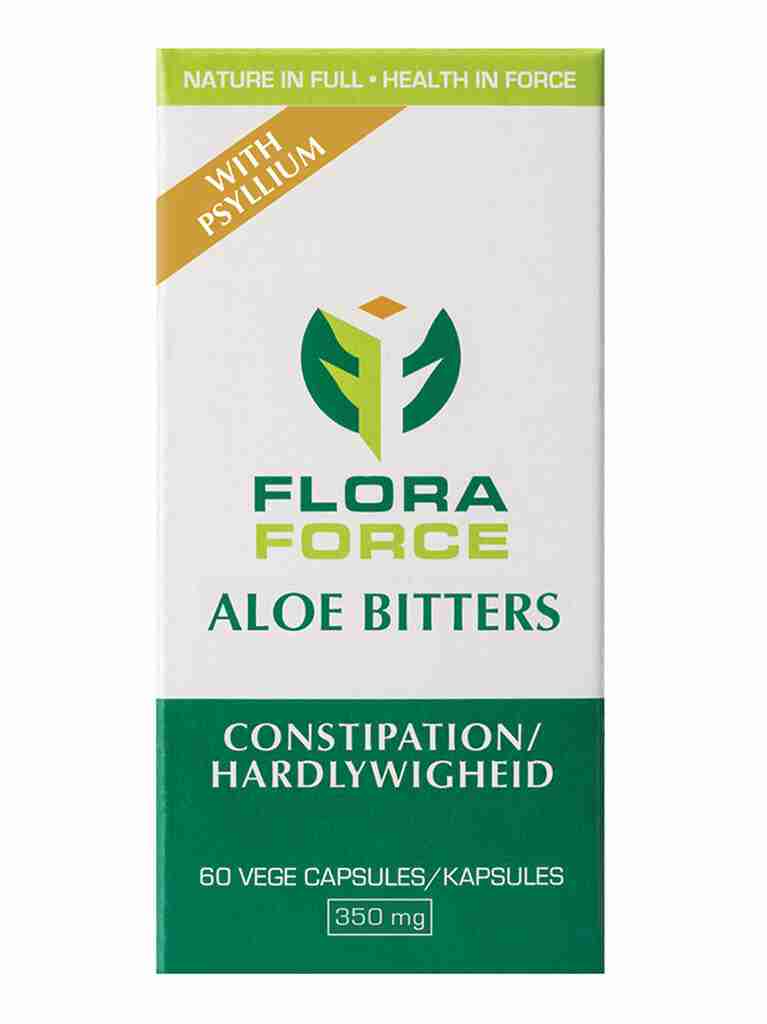 Flora Force Aloe Bitters with Psyllium - 60 Capsules