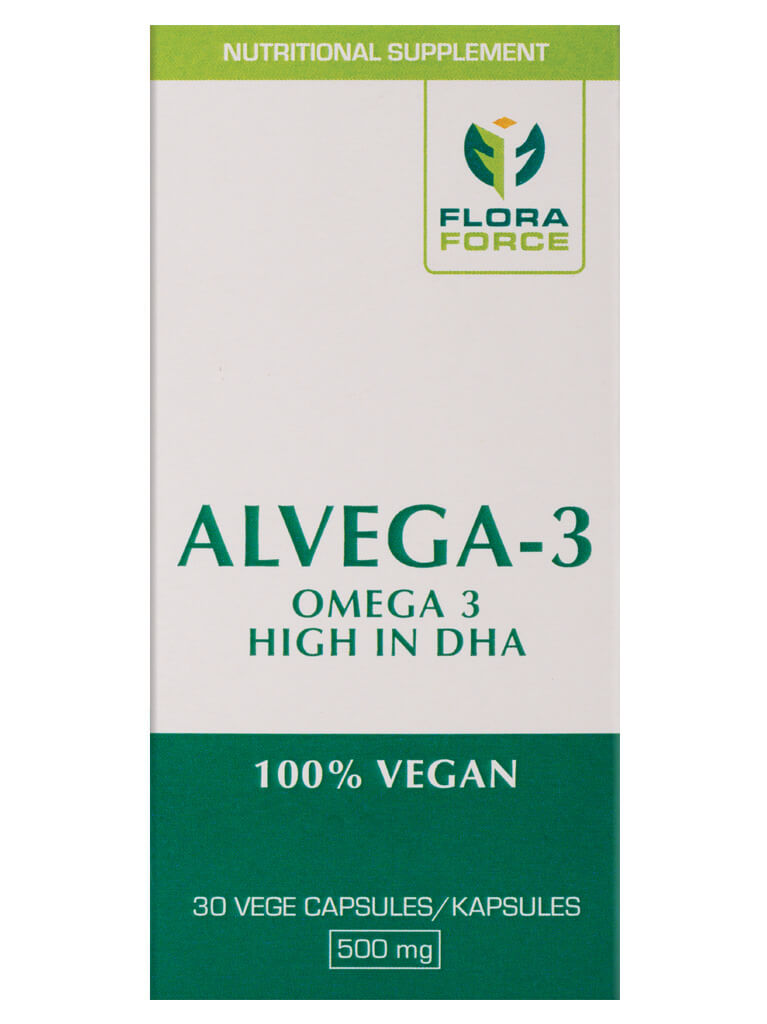 Flora Force Alvega-3 High DHA Vegan Omega 3 - 30 Capsules