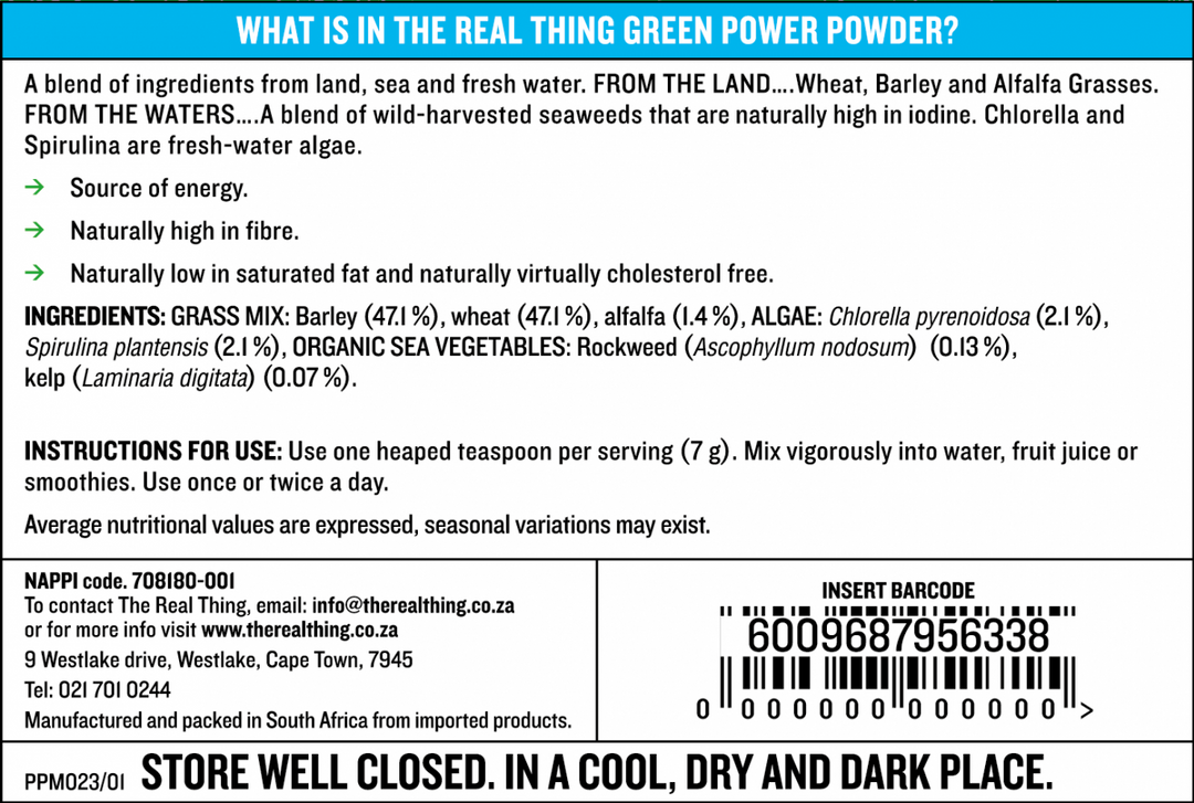 The Real Thing Green Power Powder 150g