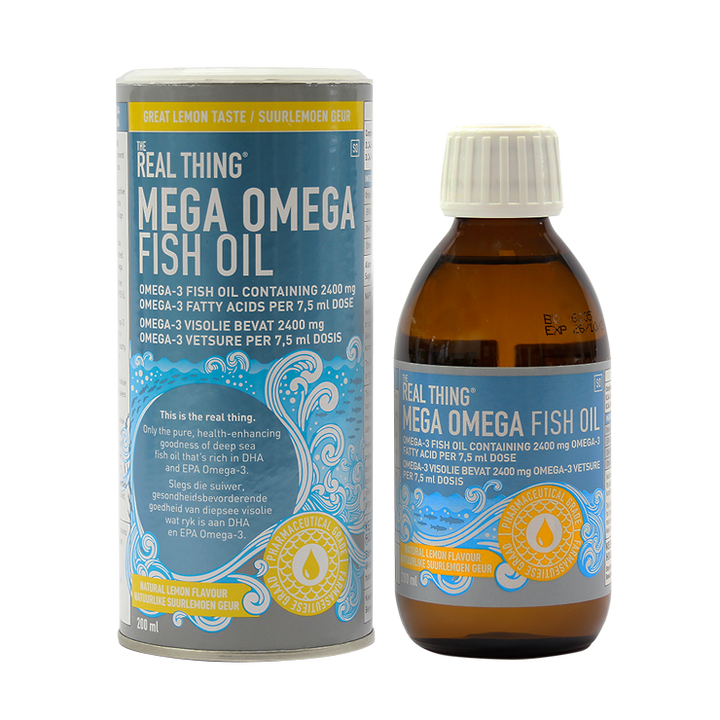 The Real Thing Mega Omega Fish Oil - Lemon 200ml