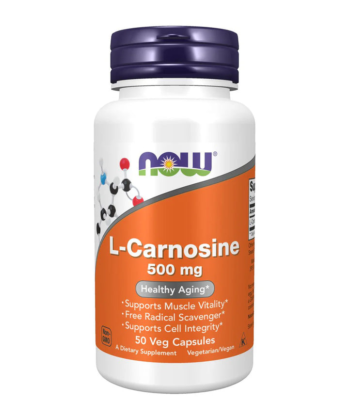 NOW Foods L-Carnosine 500mg - 50 Veg Capsules