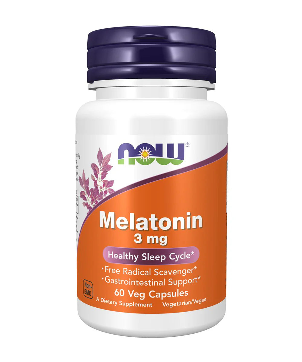 NOW Foods Melatonin 3mg - 60 Veg Capsules