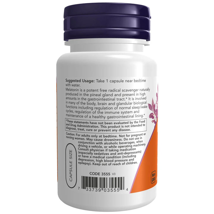 NOW Foods Melatonin 5mg - 60 Veg Capsules