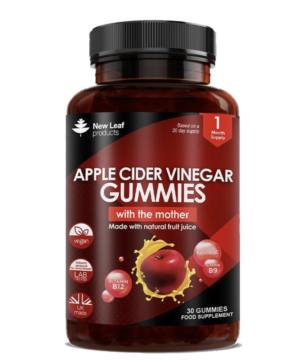 New Leaf Apple Cider Vinegar Vegan Gummies with The Mother High Strength - 30's