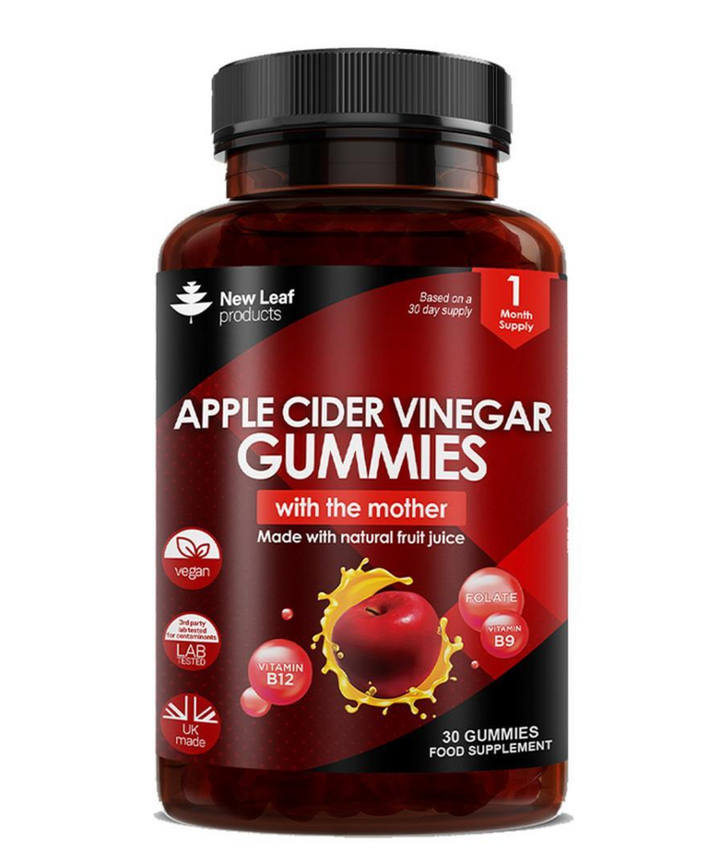 New Leaf Apple Cider Vinegar Vegan Gummies with The Mother High Strength - 30's
