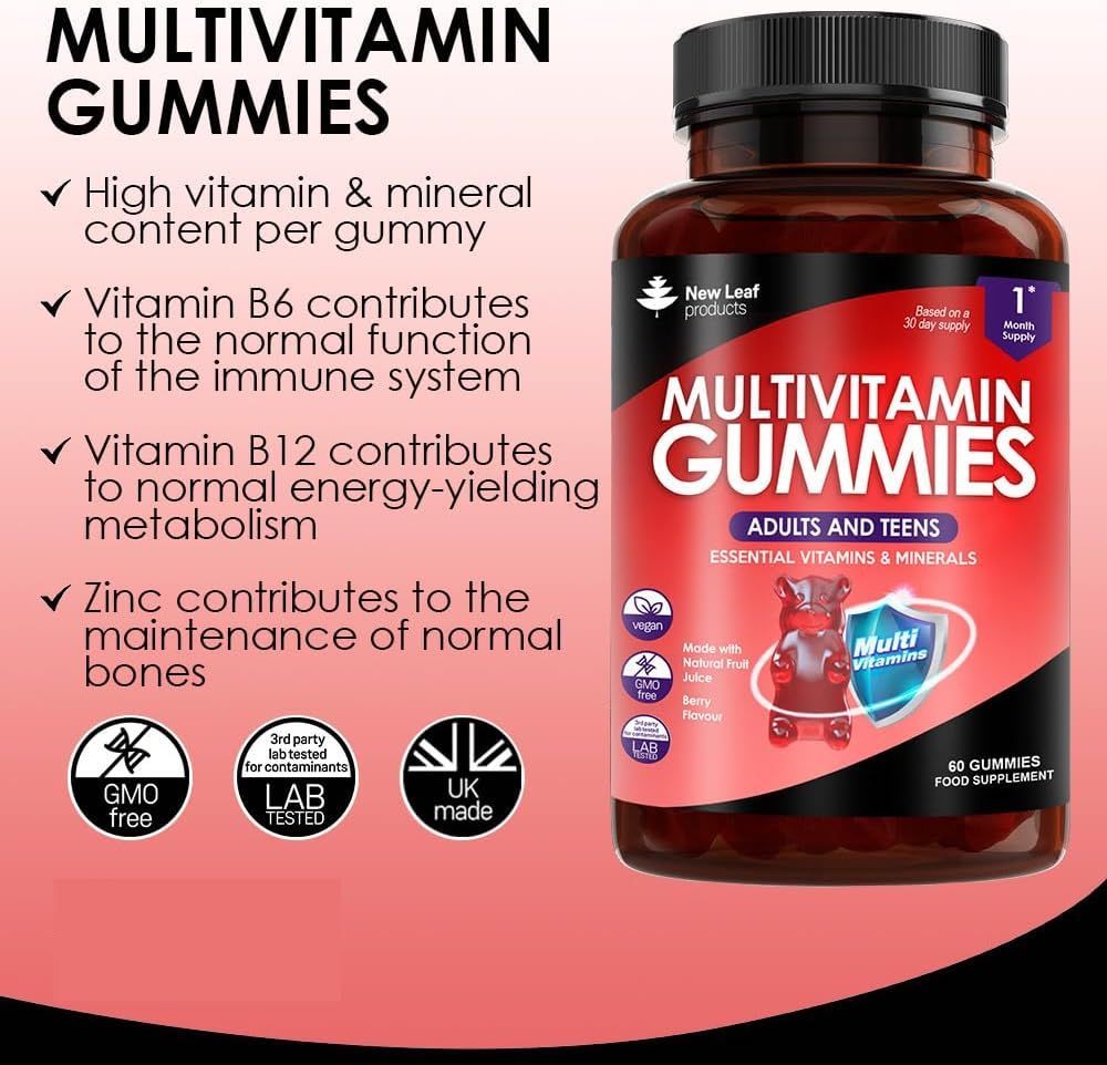 New Leaf Multivitamin Gummies Vegan for Adults and Teens - 60's