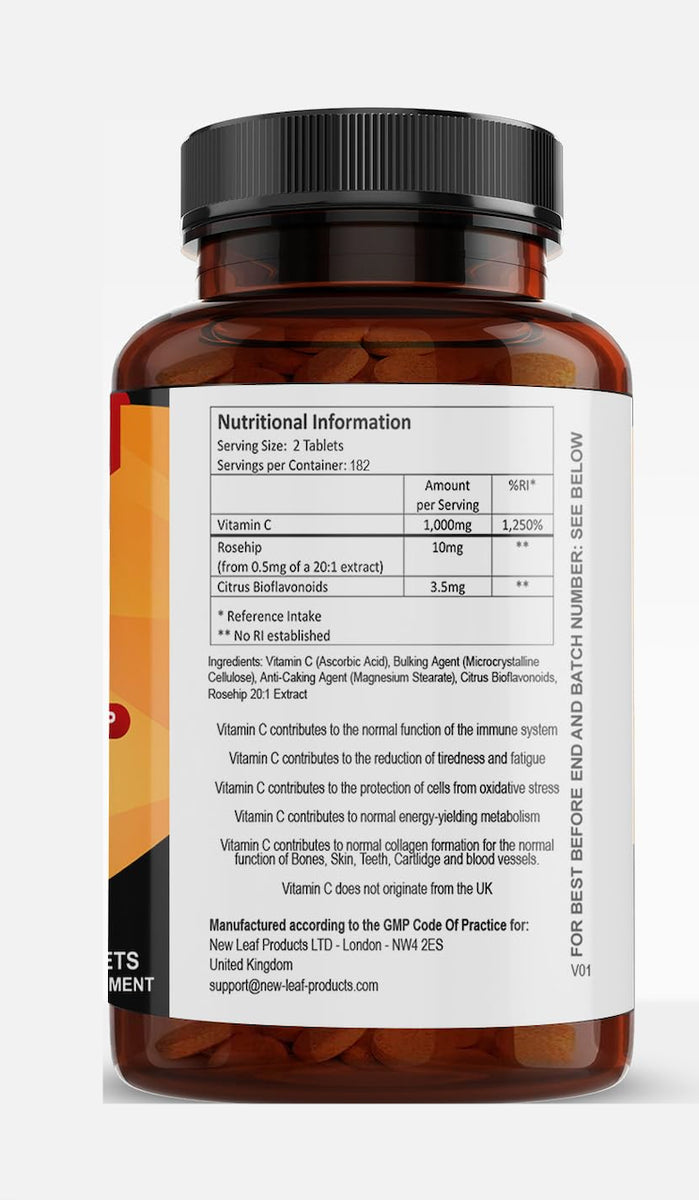 New Leaf Vitamin C Tablets - 360 Tablets