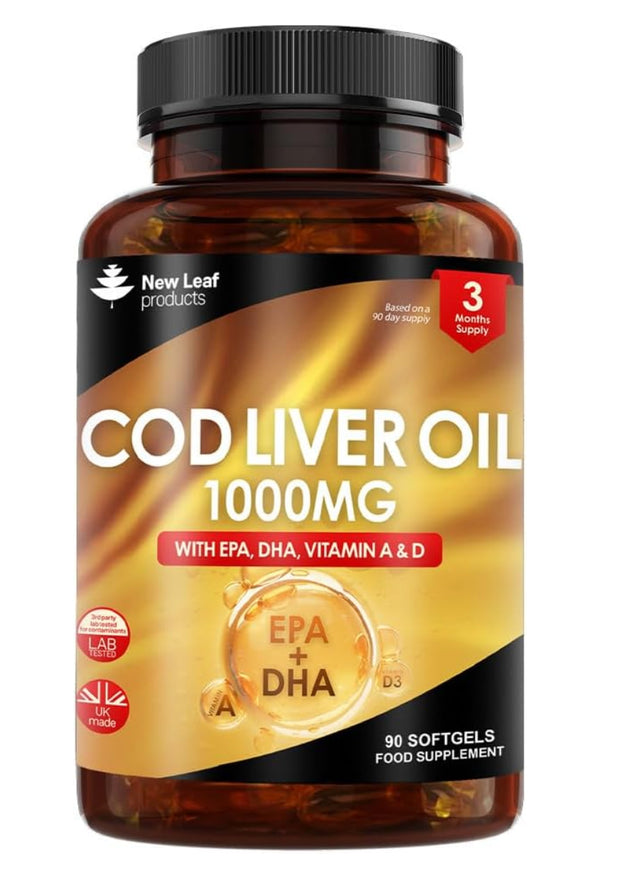 New Leaf Cod liver oil - 90 Softgel Capsules