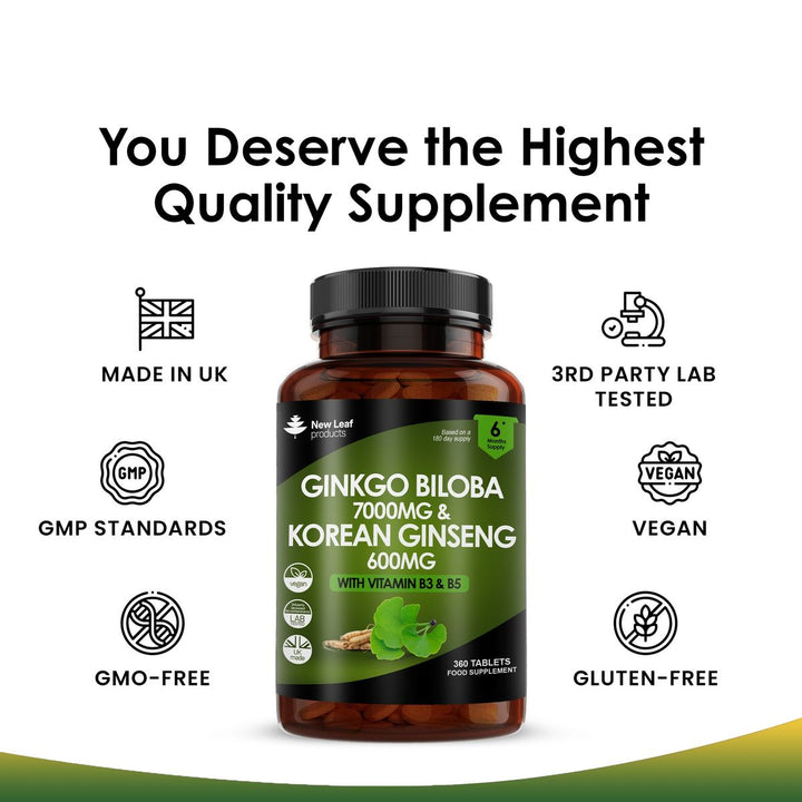 New Leaf Ginkgo complex - 360 Tablets