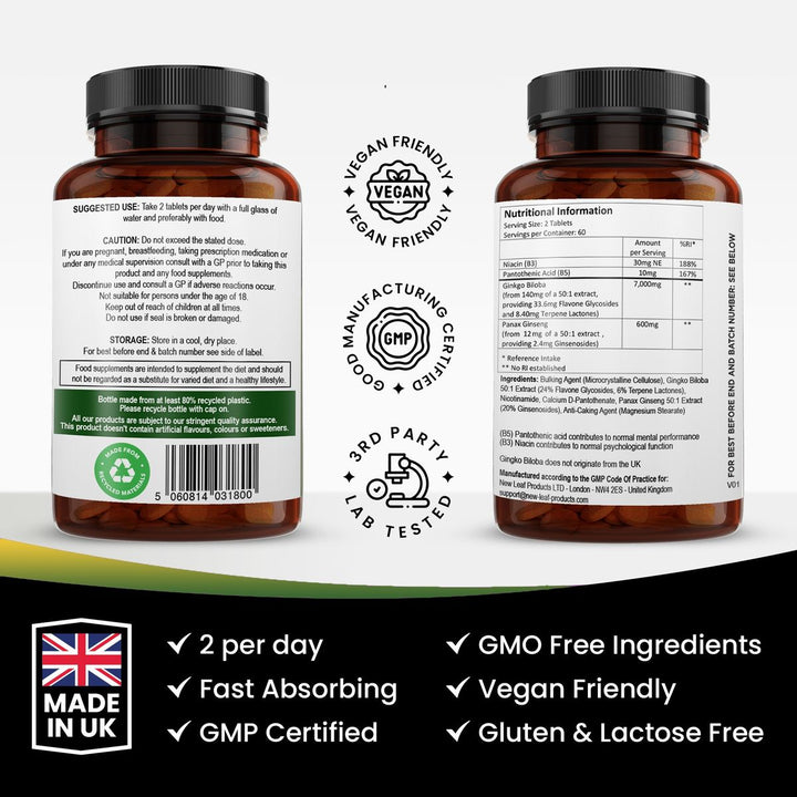 New Leaf Ginkgo complex - 120 Tablets