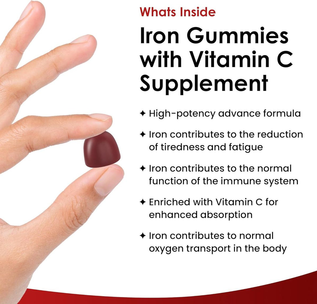 New Leaf Iron Gummies wIth Vitamin C 2 Months Supply - 120 Gummies