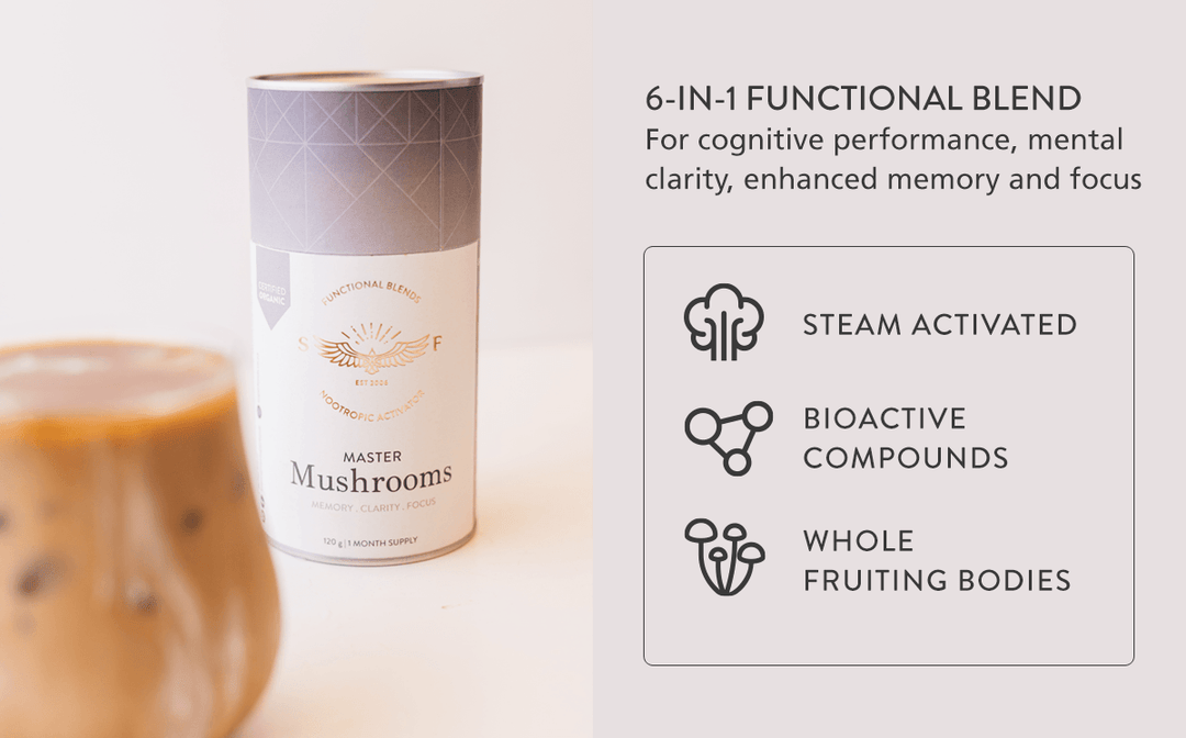 Soaring Free Functional Blends Master Mushrooms Powder (Organic) - Vita Wellness